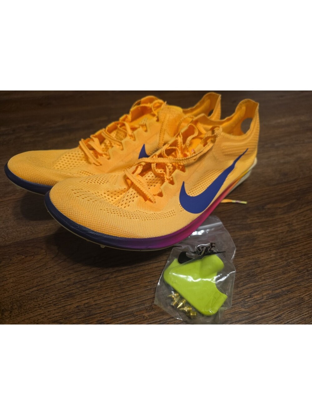 Size 14 Nike Dragonfly 2 Track & Field Distance Spikes Citron  FD8413-800